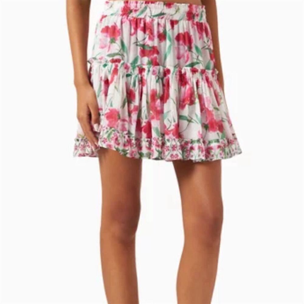 Misa Los Angeles Women's Floral Mini Skirt Pink Size S